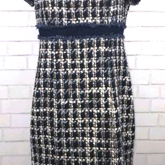 Etcetera Tweed Denim Dress Size 6 T 1989 - Picture 2 of 6